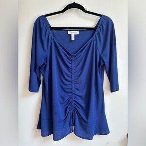 Addition Elle Royal Blue Ruched Blouse